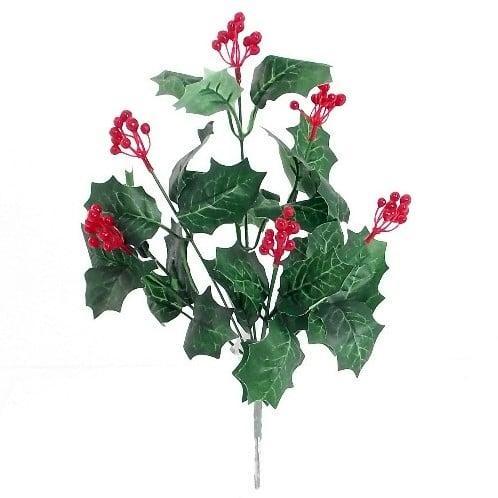 Hulst Groen met besjes Zijdenbloem bundel 7 stuks, Huis en Inrichting, Woonaccessoires | Kunstplanten en Kunstbloemen, Nieuw, Ophalen of Verzenden