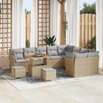 vidaXL 12-delige Tuinbankenset met kussens poly rattan, Verzenden, Nieuw, Rotan