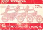 1986 HONDA V65 MAGNA VF1100C INSTRUCTIEBOEKJE ENGELS