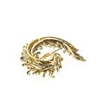 Vintage gouden abstracte broche (parel, levendig) (parel), Sieraden, Tassen en Uiterlijk, Broches, Ophalen of Verzenden, Gebruikt