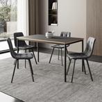 Eetkamerset Lindesberg 5-delig met 140x80 cm [en.casa], Huis en Inrichting, Tafels | Eettafels, Verzenden, Nieuw