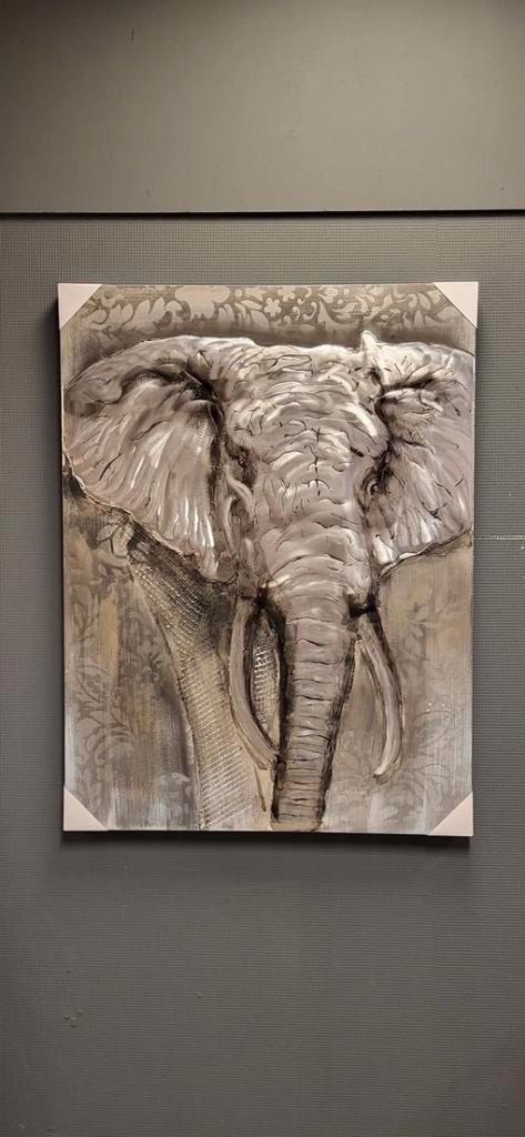 3D Olieverf schilderij Olifant van Ter Halle., Huis en Inrichting, Woonaccessoires | Overige, Nieuw, Ophalen of Verzenden