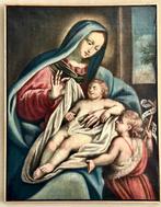 Italiaanse school (XVIII) - Vergine con Bambino e San, Antiek en Kunst