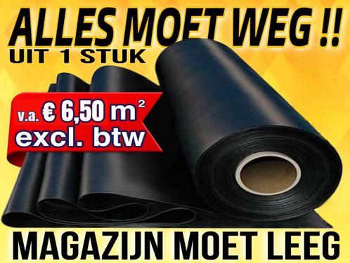 OPRUIMING EPDM Rubberfolie alles moet weg v.a € 6,50m², Doe-het-zelf en Verbouw, Dakpannen en Dakbedekking, Zwart, 15 m² of meer