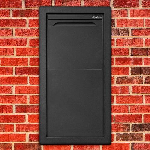 Logixbox Frontbox Uni Inbouw pakketbrievenbus achteruitname, Tuin en Terras, Brievenbussen, Nieuw, Verzenden