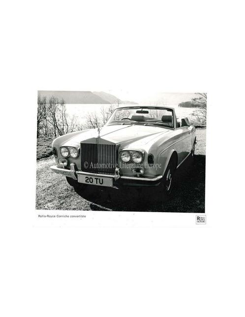 1976 ROLLS ROYCE CORNICHE CONVERTIBLE PERSFOTO, Boeken, Auto's | Folders en Tijdschriften