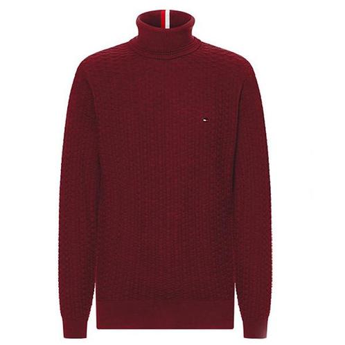 -40% Tommy Hilfiger  Tommy Hilfiger Coltrui 29109 deep rouge, Kleding | Heren, Truien en Vesten, Rood, Nieuw, Verzenden