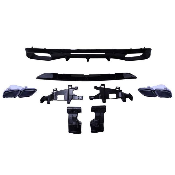 Diffuser met uitlaatsierstukken glanzend zwart voor mercedes, Auto-onderdelen, Carrosserie en Plaatwerk, Nieuw