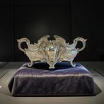 Silver Bisque Porcelain Mallard Ducks - Jardinière -