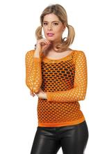 Visnet Shirt Lange Mouwen Oranje 38, Kleding | Dames, Carnavalskleding en Feestkleding, Verzenden, Nieuw
