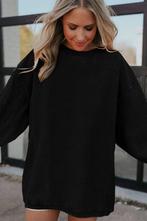 Black Ribbed Corduroy Oversized Sweatshirt - (US 22-24)3XL, Verzenden, Nieuw
