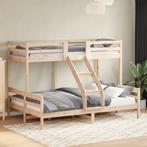 vidaXL Stapelbed massief grenenhout 80x200/140x200 cm, Eenpersoons, Bruin, Verzenden, Nieuw
