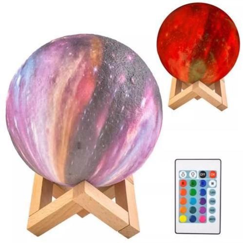 Ruhhy  Maanlamp 15cm - 16 Kleuren met Afstandsbediening v..., Huis en Inrichting, Lampen | Wandlampen, Nieuw, Ophalen of Verzenden