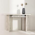 Nohr Sidetable Jenelle Marmerlook, 120cm, kleur beige, Nieuw, Verzenden