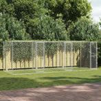 vidaXL Hondenbench 3 pcs Zilver 600 x 200 x 200 cm Staal en, Dieren en Toebehoren, Verzenden, Nieuw