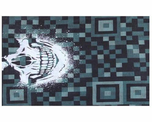Haarband Multifunctioneel Schedel Blok Print Zwart Grijs, Sieraden, Tassen en Uiterlijk, Uiterlijk | Haarverzorging
