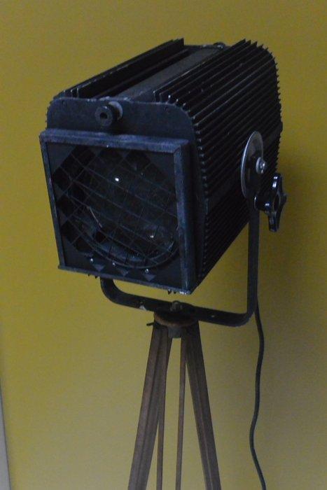 ADB - Staande lamp - Steenglas, IJzer, Mahonie - theaterlamp, Antiek en Kunst, Antiek | Lampen