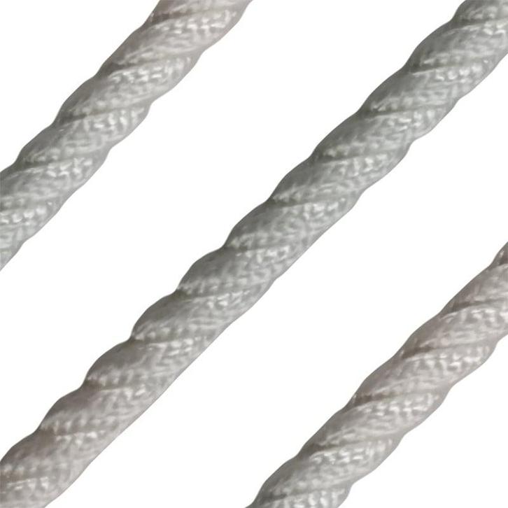8mm Landvast & Ankerlijn 3-Strengs Polyester Wit, Watersport en Boten, Bootonderdelen, Ophalen of Verzenden
