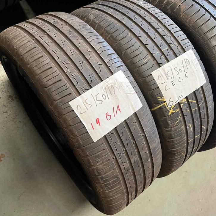 2 x Continental EcoContact 6 215-50-19 Zomerbanden 6mm, Auto-onderdelen, Banden en Velgen, 19 inch, Zomerbanden, 215 mm, Personenwagen