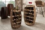 Authentiek wijnrek BODEGA 60cm naturel grenen wijnvat Shabby, Huis en Inrichting, Woonaccessoires | Wijnrekken, Ophalen of Verzenden