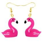 Fako Bijoux® - Oorbellen - Flamingo - Kunststof - Roze, Nieuw, Verzenden