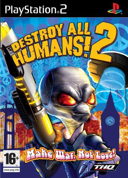 Destroy All Humans! 2 Make War, Not Love!-Standaard, Spelcomputers en Games, Games | Sony PlayStation 2, Zo goed als nieuw, Ophalen of Verzenden