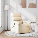 vidaXL Massagestoel verstelbaar stof crèmekleurig, Huis en Inrichting, Fauteuils, Verzenden, Nieuw