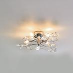 Plafondlamp Kira met kristallen 15xØ47,5 cm chroom 4xE14, Nieuw, Verzenden