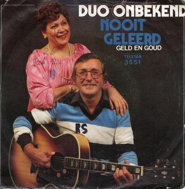 Duo Onbekend - Nooit geleerd + Geld en goud (Vinylsingle..., Cd's en Dvd's, Vinyl | Nederlandstalig