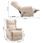 TRUUSK TV-stoel Stahulp - Linnen en Hout - Comfortabel Schui, Huis en Inrichting, Verzenden, Nieuw