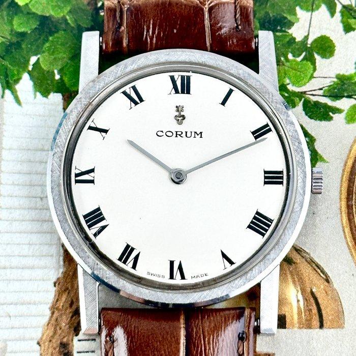 Corum - Silver Linen Dress Watch - Ref. 57193 / 21 Jewels -, Sieraden, Tassen en Uiterlijk, Horloges | Heren