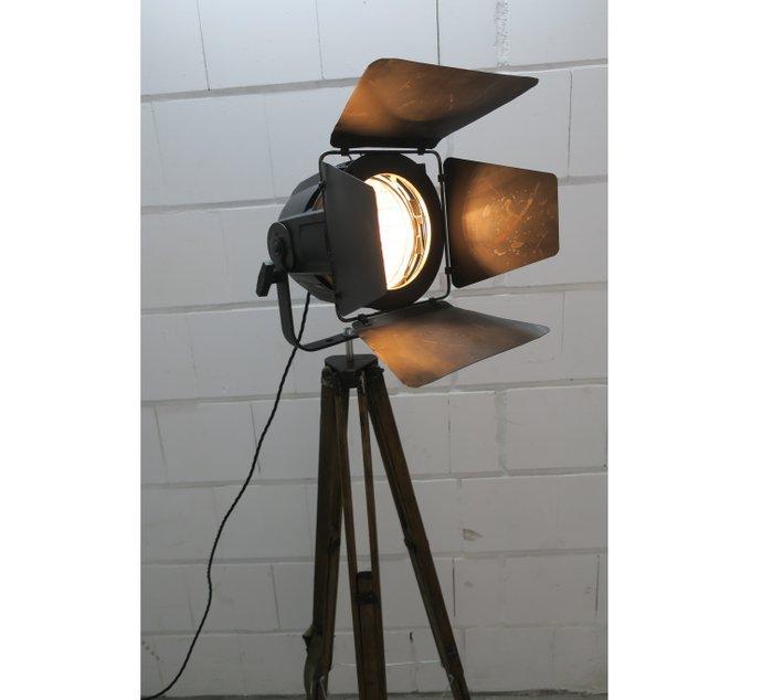 Theater Lamp - Staande lamp - Aluminium, Staal, Hout, Antiek en Kunst, Antiek | Lampen