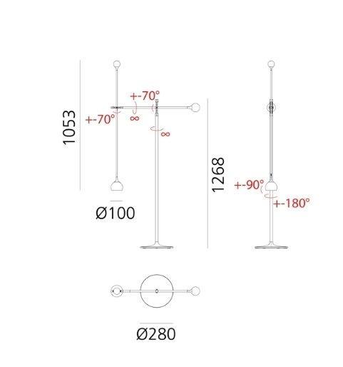 Artemide - Foster + Partners - Staande lamp - IXA 1111030A -, Antiek en Kunst, Antiek | Lampen