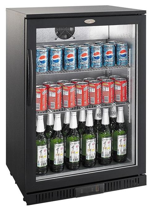 CombiSteel Barkoelkast | 138L | Zwart | Statisch + Ventilato, Witgoed en Apparatuur, Koelkasten en IJskasten, Ophalen of Verzenden
