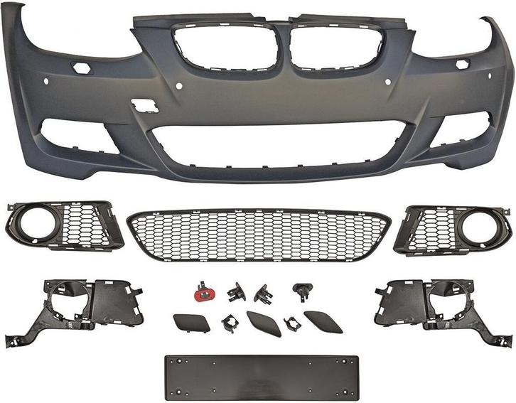 M-Pakket Voorbumper BMW 3 Serie E92 E93 06-10 Incl PDC B2337, Auto-onderdelen, Carrosserie en Plaatwerk, Nieuw, BMW, Voor, Bumper