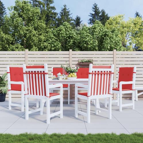 vidaXL Tuinstoelkussens 6 st 100x50x3 cm oxford stof rood, Huis en Inrichting, Woonaccessoires | Kussens, Rood, Nieuw, Verzenden