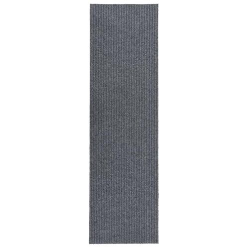 vidaXL Droogloopmat 100x400 cm grijs, Huis en Inrichting, Stoffering | Tapijten en Kleden, Grijs, Nieuw, Verzenden