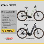 Flyer Gotour 5.23 CX – Bosch CX / 750Wh, Nieuw, 51 tot 55 cm, 50 km per accu of meer, Ophalen