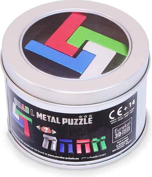 Eureka 3D Puzzle in a Can - Quad L Multicolor (level 3) |, Hobby en Vrije tijd, Denksport en Puzzels, Nieuw, Verzenden
