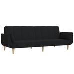 Zwarte Slaapbank met Kussens - Retourdeal! Nu -35%!, 100 cm, Zwart, Ophalen of Verzenden, 220 cm