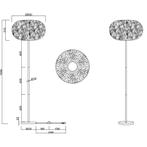 LED Vloerlamp - Trion Fluffy - E27 Fitting - Rond - Taupe -, Ophalen of Verzenden, Nieuw