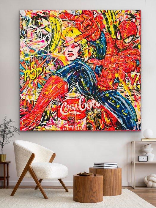 Joaquim Falco - SPIDERMAN POP ART XL, Antiek en Kunst, Kunst | Schilderijen | Modern