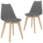 2 Grijze Eetkamerstoelen: Stijlvol & Voordelig - Retourdeal!, Ophalen of Verzenden, Nieuw, Grijs, Twee