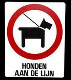 Kunststof aanduidingsbord honden aan de lijn, Verzenden, Nieuw