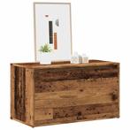 vidaXL Halbankje 80x40x45 cm bewerkt hout oud houtkleurig, Huis en Inrichting, Banken | Voetenbanken en Poefen, Verzenden, Nieuw