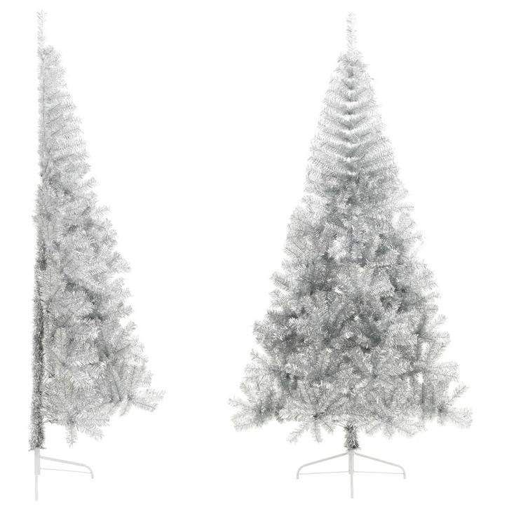 vidaXL Kunstkerstboom half met standaard 210 cm PET, Diversen, Kerst, Nieuw, Verzenden