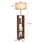 [lux.pro] Staande lamp Redditch 150 cm E27 houtkleurig zwart, Huis en Inrichting, Lampen | Vloerlampen, Verzenden, Nieuw