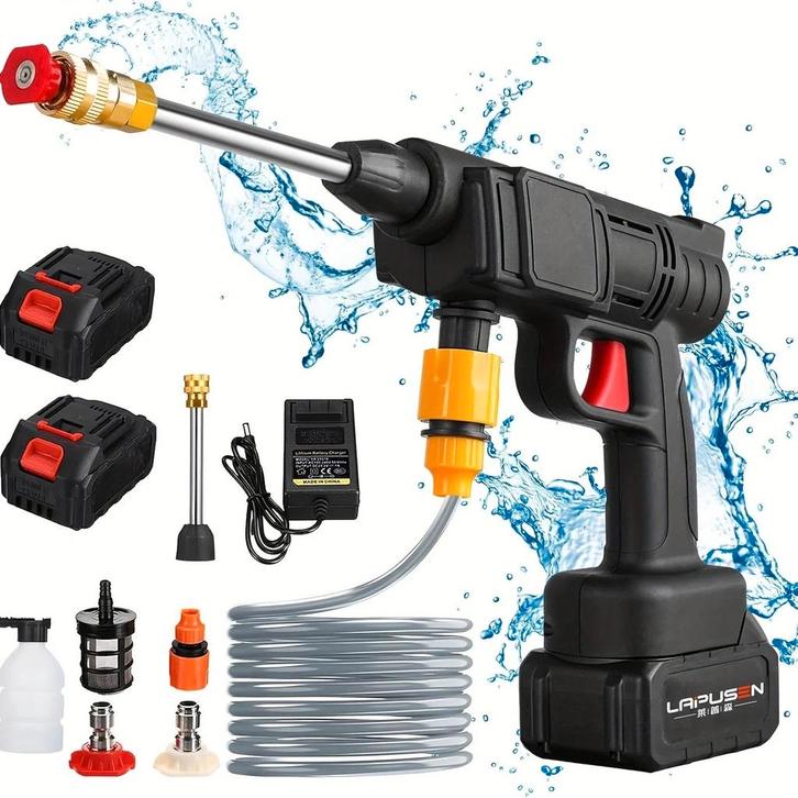 200W 30bar Draadloze Hogedruk Reiniger Wasmachine Spray Wate, Doe-het-zelf en Verbouw, Gereedschap | Overige machines, Nieuw, Verzenden