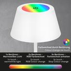 BRILONER - KIKI - RGB accu tafellamp 2 in 1, Touch, mobiel, Huis en Inrichting, Ophalen of Verzenden, Zo goed als nieuw