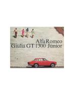 1967 ALFA ROMEO GIULIA GT 1300 JUNIOR BROCHURE ENGELS, Boeken, Nieuw, Alfa Romeo, Author